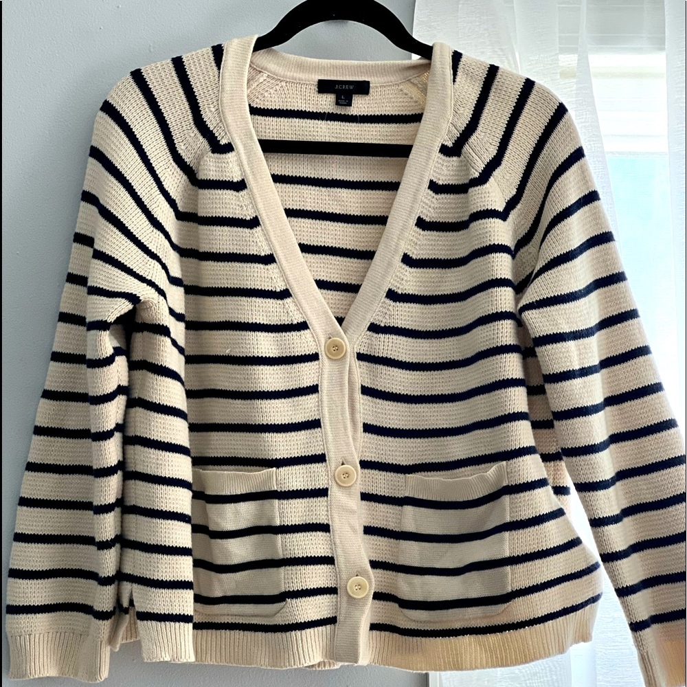 JCREW Striped Cardigan
